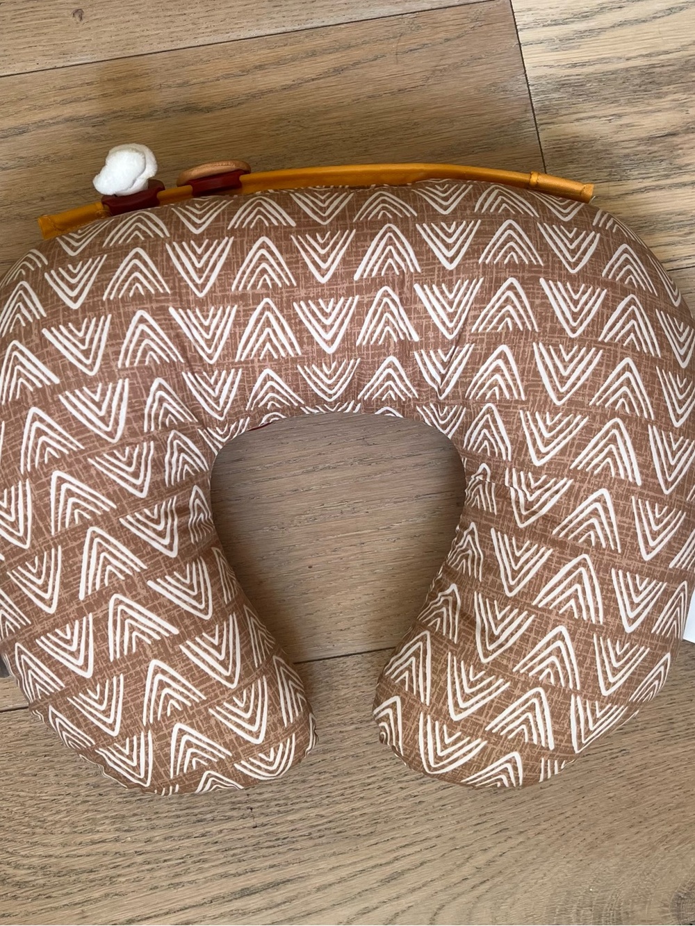 Boppy Tummy Time Prop Pillow, Orange Golden Sun with Teething Toys - Picture 2 of 6